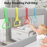 Kunststoff-Zugring für Laufs tall Lehre einfarbiges Bett zubehör Baby-Zugring Kinderwagen Spielzeug