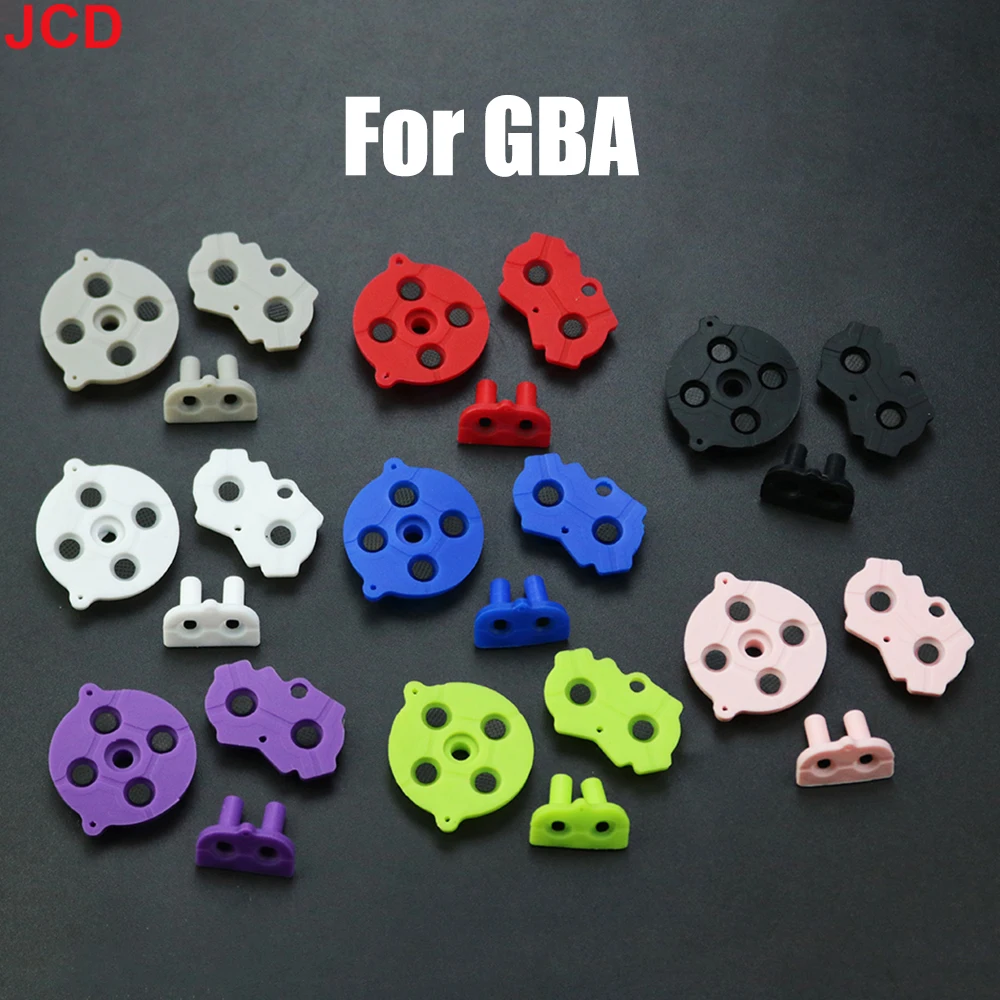 Jcd 1set bunte gummi leitfähige knöpfe A-B d-pad für gba spiel konsole silikon leitfähige start auswahl tastatur Image