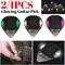 2/1pcs leuchtende Gitarren picks rutsch feste Gitarren pickel Jazz Plektrum LED-Licht für elektrische Akustik gitarre Bass Folk Color Bling Pick
