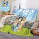 Bluey Cartoon Anime Flanell Decke bluey Familie Decke werfen nach Hause Sofa Mittagspause Decken