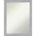 Amanti Art Vista Brushed Nickel Narrow Framed Non-Beveled Bathroom Vanity Wall Mirror - 20.5 x 26.5 in