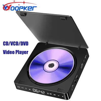 Woopker DVD-Player KC-708 HD 1080P Tragbarer CD VCD Hifi Stereo-Video-Player Funktioniert für TV-Projektor Image