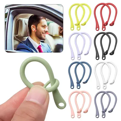 Sports chutz Kopfhörer halter Secure Fit Haken Schutz Ohr haken Silikon Anti-Lost Ohr haken für Apple Airpods 1 2 3 Pro Image