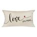 Valentine s Day Pillow Case Red Love Valentine s Day Pillow Holiday Lumbar Linen Waist Pillow Colorful Throw Pillows Washable Throw Pillows for Couch Soft Couch Pillows for Living Room Satin