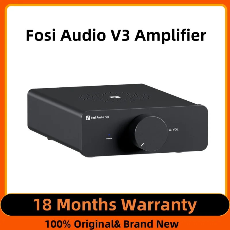 Fosi Audio V3 Stereo-Leistungsverstärker 300 W x 2 TPA3255 Klasse D Mini-Lautsprecherverstärker 2-Kanal-Audioverstärker für passives Bücherregal