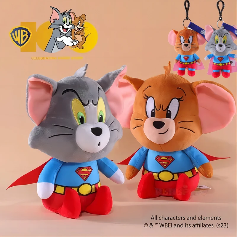 Warner Anniversary Series Plüschtier 20 cm Tom und Jerrry Cosplay Superman Kleineres Design Plüsch vs. 12 cm Schlüsselanhänger-Puppen Image