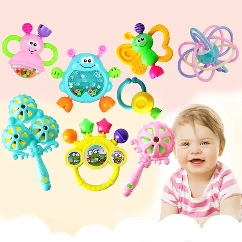 Baby Rasseln Set Beiß spielzeug für Babys 0 6 12 Monate Baby Beißring Kauen Neugeborenen Spielzeug