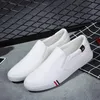 Männer Casual Schuhe Leinwand Luxus 2025, Herren Loafer Atmungsaktive Slip auf Wohnungen Männliche Vulkanisierte Schuhe Weiß Fahren Schuhe Plus Größe 47