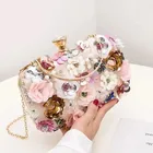 Mode Frauen Taschen Blume Diamanten Stickerei Kleine Kupplung Luxus Dame Handtaschen Abend Taschen Neue Ankunft Kette Schulter Geldbörse