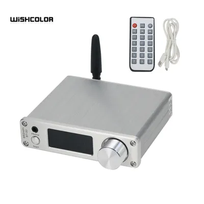 Wishcolor BRZHIFI BT-30 BT5.1 Bluetooth-Empfänger USB DAC ES9038 Audio-Decoder (Schwarz/Silber) für Image