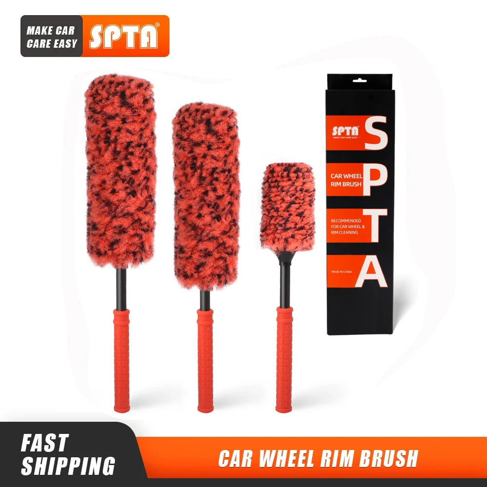 SPTA 1 x Rad-Mikrofaser-weiche Bürste, Größe 3 zur Auswahl für die Felgenreinigung beim Waschen von Autodetails Image