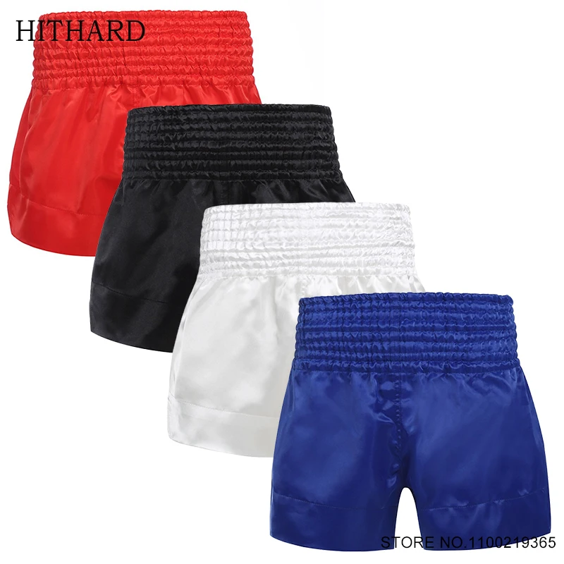 Muay Thai Shorts Plain Boxing Training Shorts Männer Frauen Kind Junge Mädchen Kein Logo Kampf Kickboxen Hosen MMA Muay Thay Kleidung Image