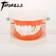 Top grillz einzelne fünfzackige Sternform Zähne Grillz Top Zahn Mund Punk Caps Cosplay Party Zahn