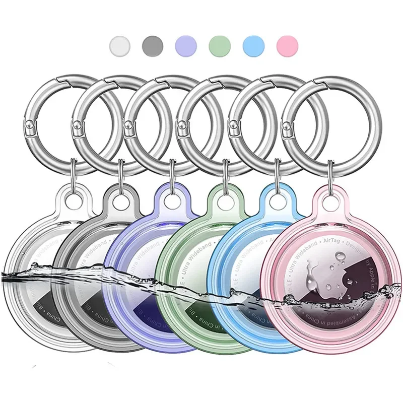 Wasserdichte Anti-Lost Schlüssel bund halter Softcase für Apple Airtag Air Tag Hund Katze Haustier Halsband Schlüssel Tracker Schutz volle Abdeckung Image