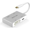 USB-C to DVI Adapter 3 in 1 Type C to vga Adapter Adapter for HDMI/VGA/DVI to USB Compatible Thunderbolt 3 with Gold-Plated Connector for MacBook Pro