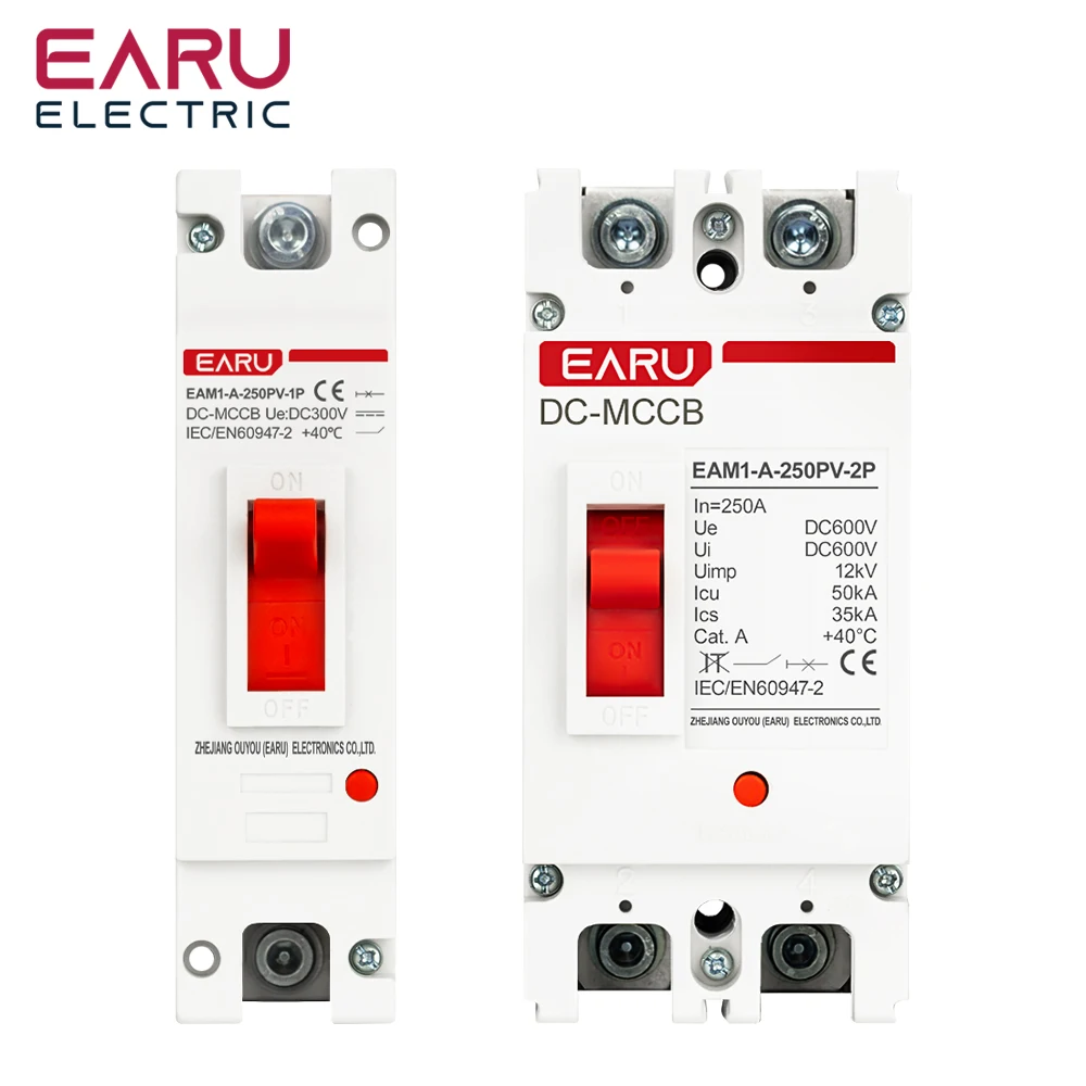 1P 2P DC Solar-Leistungsschalter MCCB Überlastschutzschalter für Photovoltaik-PV-Batterie-Trennschalter Image