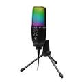 Back to School Supplies Deals 2024! CJHDYM USB Microphone Desktop Podcast Microphone PC Gaming Mic Perceptible Noise Reduction RGB Lighting for Recording Vocals Voice Overs