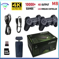 Videospiel Stick Lite 4k Videospiel m8 Konsole 64GB Doppel-Wireless-Controller für 20000