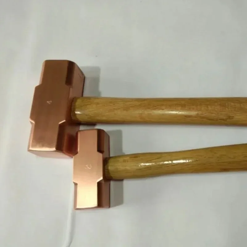 Multifunktions-Hamme aus rotem Kupfer, Bauwerkzeuge, großer Kupferhammer aus Kupfer, Tischlerwerkzeuge und Zubehör, Geologie-Arbeitswerkzeuge Image