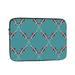 Leafy Trellis on Teal 17 inch Portable Laptop Sleeve Compatible with MacBook Air Notebook Computer Case for Men Women College School Students