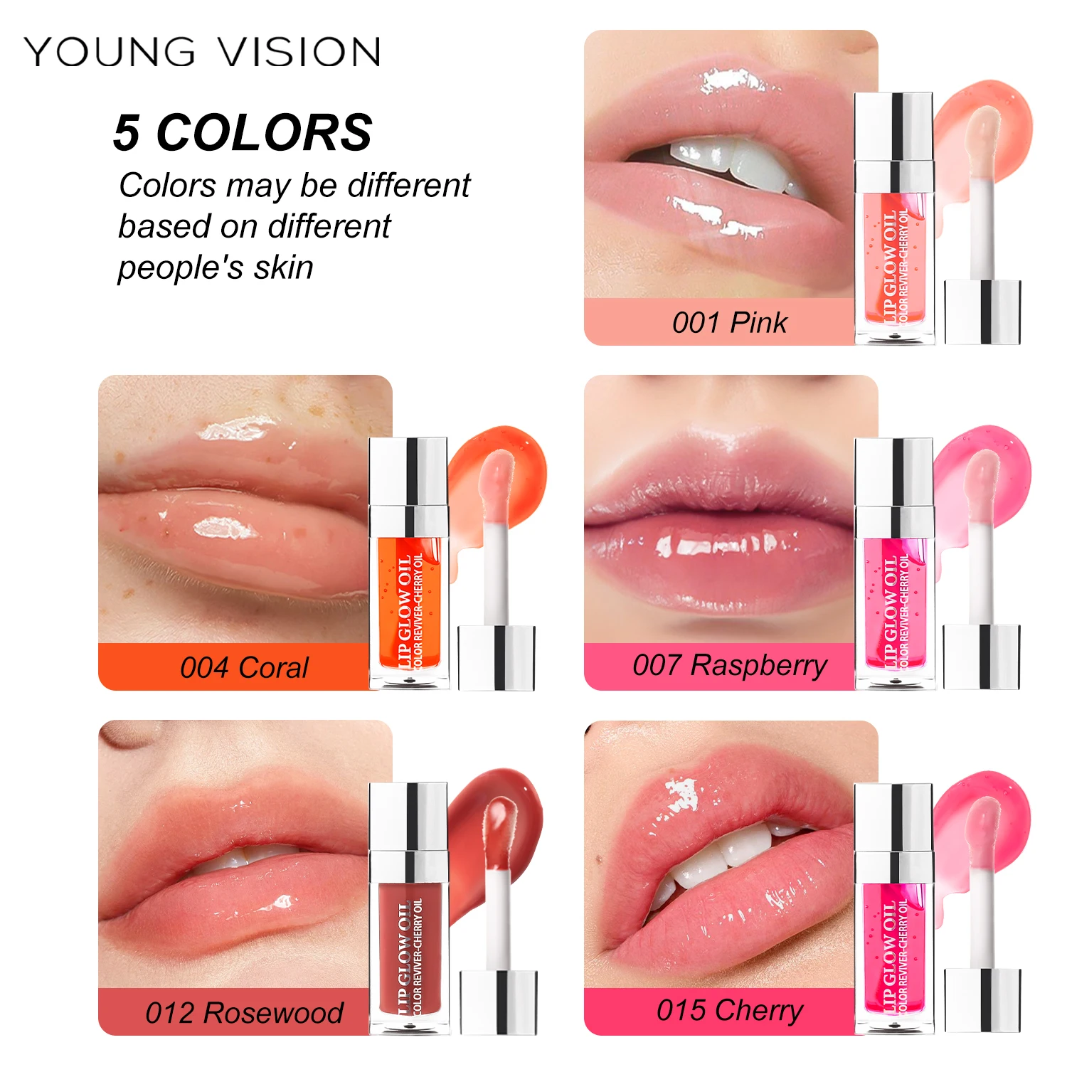 Young Vision Lip Feuchtigkeit söl 5 Farben erhältlich Dudu Lippen farbe Wassernebel Lippen gel feuchtigkeit spendende und feuchtigkeit spendende Lippen farbe Image