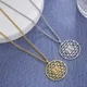 Skyrim Hindu Sri Yantra Meditation Halskette Männer Edelstahl Gold Farbe lange Kette Halsketten