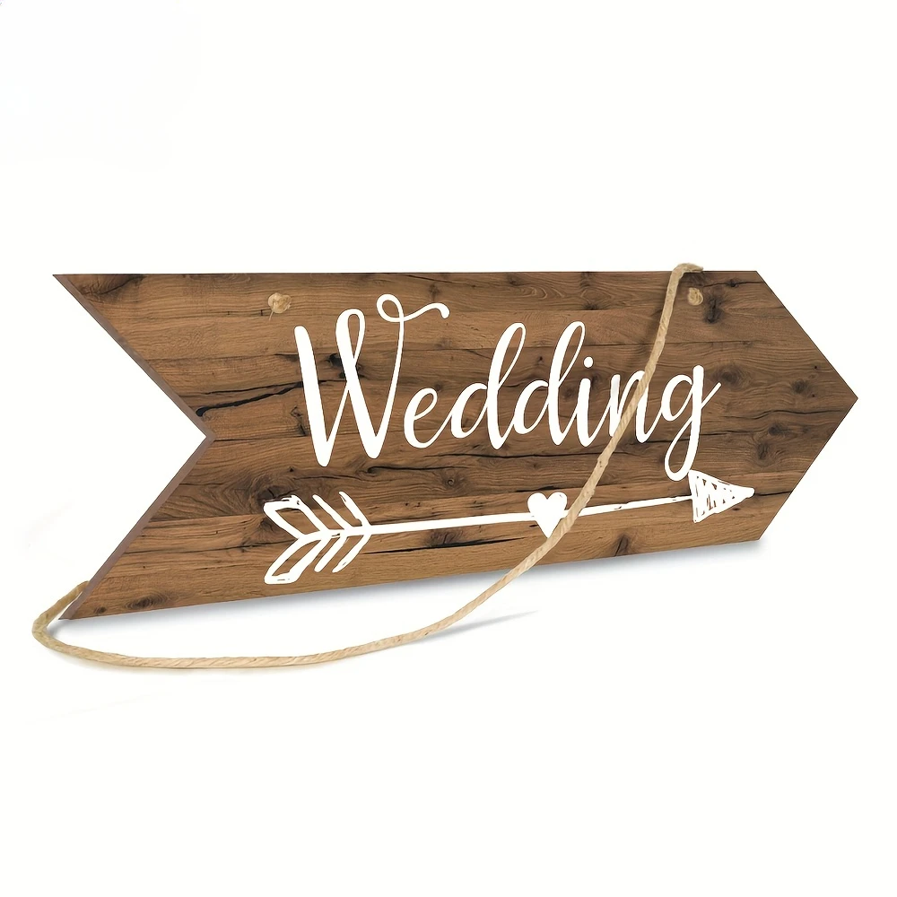 Tiki Bar Aloha Pfeil Holzführungsplatte Holzschild Willkommensbrett für die Heiraten Hochzeit Szene Süße Liebe Hängendes unregelmäßiges Schild Image