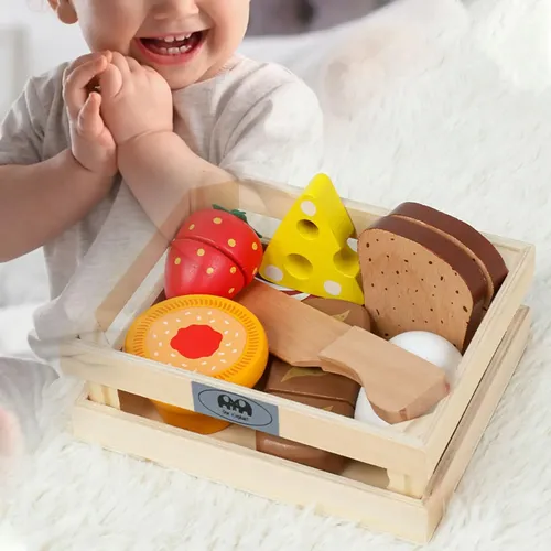 Simulation Küche so tun als würde Spielzeug kochen Obst Gemüse pädagogisches Spielzeug Holz spielen