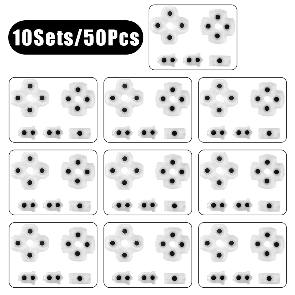 10 Sets/5/1 Set Silikon Leitfähige Gummi Pads für PS4 Controller, Tasten Reparatur Ersatzteil für PS 4 Image