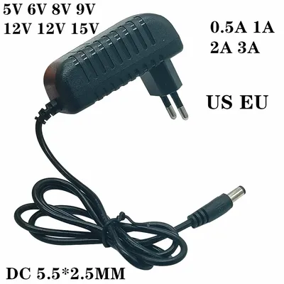 LED-Treiber 100–240 V AC/DC-Netzteil für Ladegerät 3 V, 4,5 V, 5 V, 6 V, 7,5 V, 9 V, 12 V, 0,5 A, 1 Image