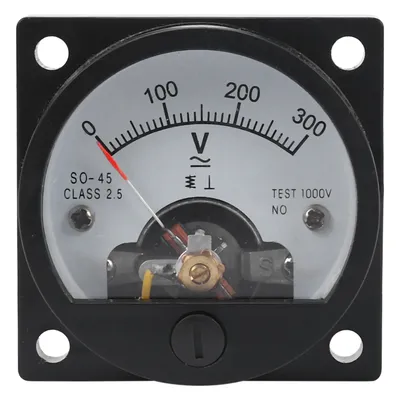 AC 0-300V runde analoge Messuhr Voltmeter Messgerät schwarz