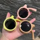 Vintage klassische Kinder Falt sonnenbrille tragbare runde Rahmen UV-Schutz Sonnenbrille Mädchen