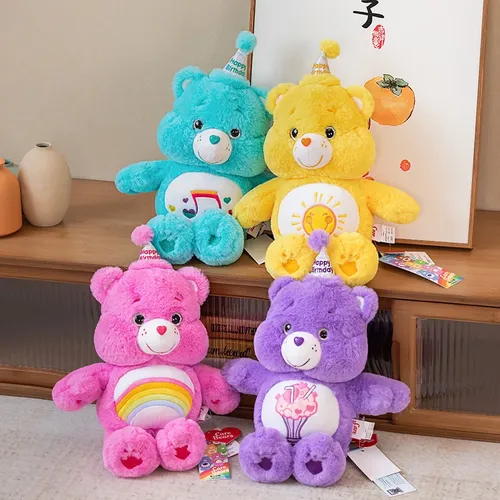 Kawaii Regenbogen bär Plüsch Rucksack bunte Liebe Teddybär ausgestopfte Puppe Zimmer Dekor Kinder