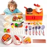 Spielen Küchen zubehör Kinder küche Spielset mit Kinder töpfen Pfannen Spielset Essen Obst Gemüse