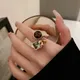 Huanzhi übertrieben Licht Luxus Zirkon offenen Ring für Frauen Mädchen Persönlichkeit glänzend