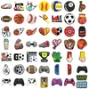 36/50 stücke Set Sport Serie Schuh Charms Basketball Fußball Hockey Clog Schuh Zubehör niedlichen