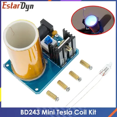 BD243 Mini Tesla Spule Kit Magie Requisiten DIY Teile Leere Lichter Technologie Diy Elektronik Image