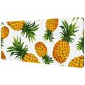 OWNTA Yellow Summer Fruit Pineapples Pattern Rectangular Extended Desk Pad with Non-Slip Rubber Bottom Suitable for Home Office Desktop Mat Gaming Pad Gaming Mouse Pad