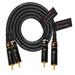 4.5 Foot RCA Cable Pair - Gotham GAC-4/1 (Black) Star-Quad Audio Interconnect Cable with Premium Gold plated Locking RCA Connectors - Directional