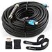 HDMI Cable 100 Feet with Built-in Signal Booster-Postta HDMI 2.0V Cable with 2 Piece Cable Ties+2 Piece HDMI Adapters Support