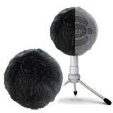 Blue Snowball Furry Windscreen Cover Muff - Professional Snowball ICE Mic Foam Wind Cover Windshield Pop Filter for Recordings Broadcasting Singing by Sunmon ï¼ˆBlackï¼‰