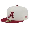 Men's New Era Alabama Crimson Tide Chrome White Vintage 59FIFTY Fitted Hat