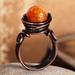 Radiant Core,'Antiqued Copper and Natural Citrine Single Stone Ring'