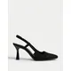 M&S Womens Stiletto Heel Slingback Shoes - 3 - Black, Black