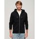 Superdry Mens Slim Fit Cotton Rich Zip Up Hoodie - Black, Black,Green,Grey,Dark Blue,Navy,Red