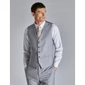 Ted Baker Mens Slim Fit Wool Rich Waistcoat - 36REG - Grey, Grey