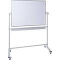 Dahle Mobile whiteboard Whiteboard BASIC (W x H) 1200 mm x 1800 mm White Painted Flippable, Usable on both sides, Incl. tray, Incl. casters