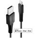 LINDY USB cable USB 2.0 Apple Lightning plug, USB-A plug 2.00 m Black 31292