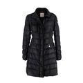 Moncler Black Longline Quilted Puffer Jacket Size XS