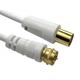 0.5m Metre TV Aerial Coax Cable Lead Male to F Satellite Connector Plug Coaxial